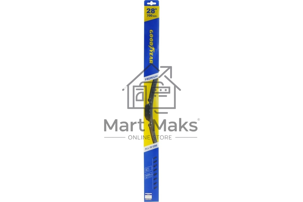 Щетка стеклоочистителя GOODYEAR GY000448 PREMIUM 28''/70см бескаркасная