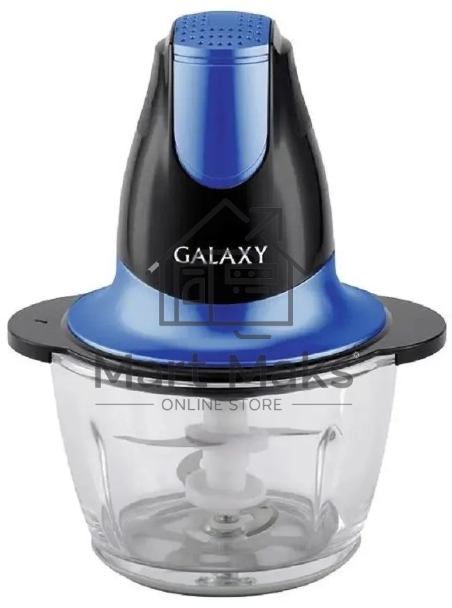 Измельчитель электрический Galaxy Line GL 2357, синий, стеклянная чаша 0,75 л, 400 Вт, импульсный режим