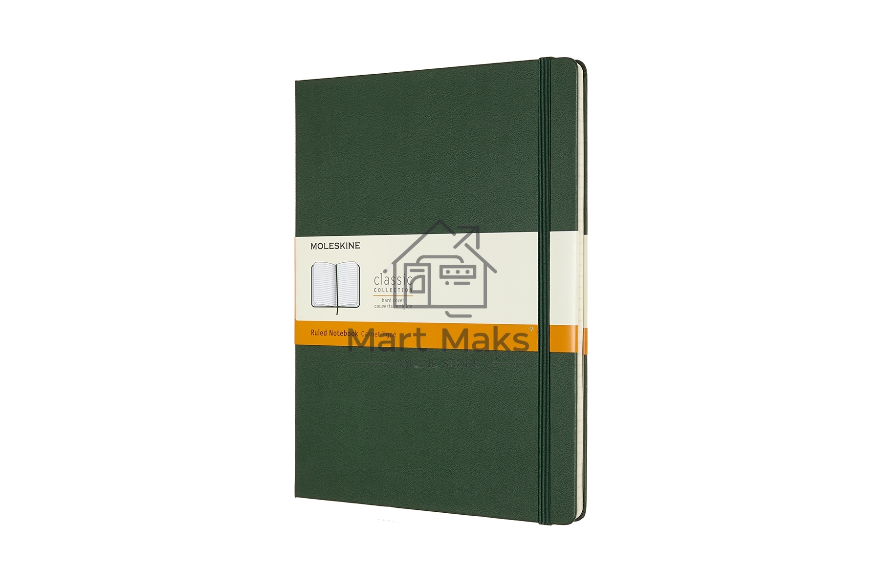 Блокнот Moleskine CLASSIC QP090K15 XLarge 190х250 мм 192 стр. линейка твердая обложка зеленый
