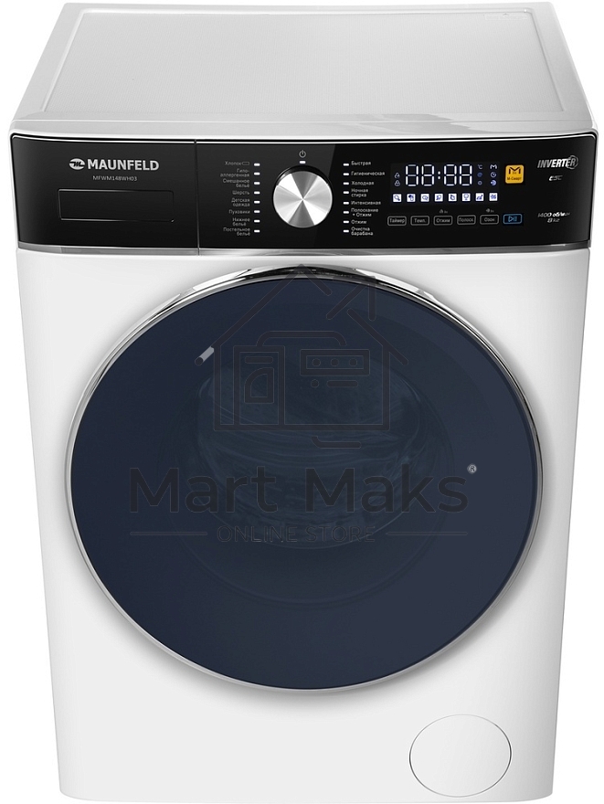 Стиральная машина Maunfeld MFWM148WH03 белый, загрузка фронтальная 8 кг, 1400 об/мин., класс: А+++