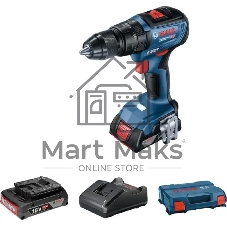 Дрель-шуруповерт Bosch GSB 18V-50 + L Аккумуляторная, 18В, 2 АКБ, Кейс, Ударная