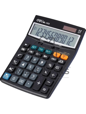 Калькулятор настольный Deli Core E1630 черный 12-разр.