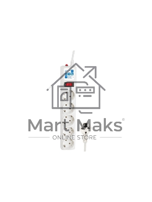 Фильтр-удлинитель, PC 0,5м 5р, бел. 10А, SPG-B-0,5M-WHITE