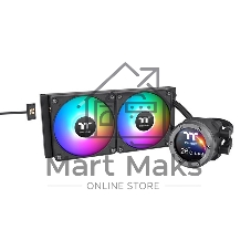 Система жидкостного охлаждения Thermaltake TH280 V2 Ultra EX ARGB Sync черный, 280 мм, 2x140 мм, 500-2000 об/мин, 4 pin PWM, ARGB, ЖК-дисплей