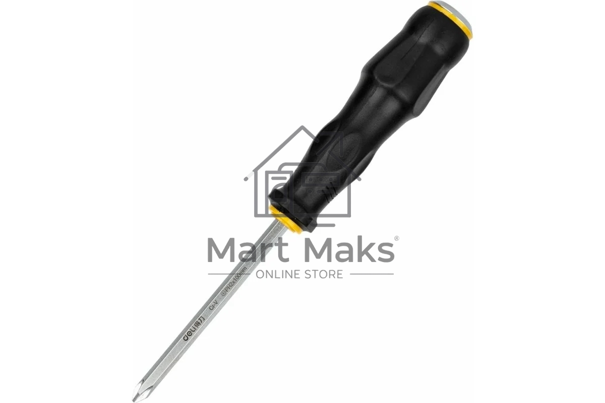 Крестовая отвертка со сквозным хвостовиком (ударная) Deli DL627004 PH2x100