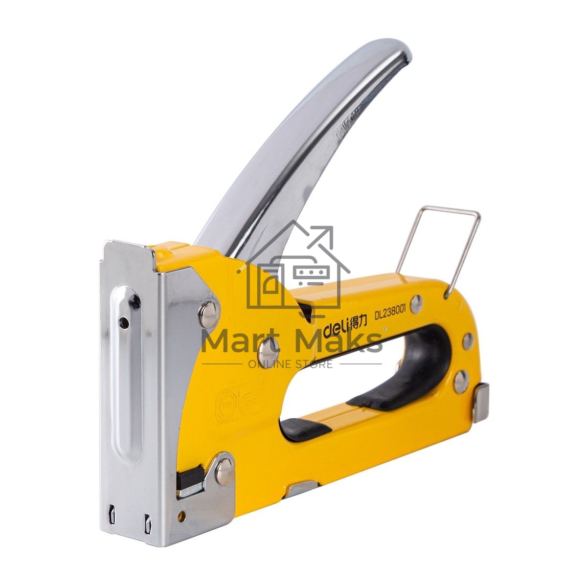 Мебельный степлер Deli DL238001 4-8мм. Полностью стальная конструкция.