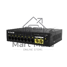 Коммутатор Tenda S110GPC, 8×100 Мбит/с PoE + 2×1 Гбит/с, неуправляемый