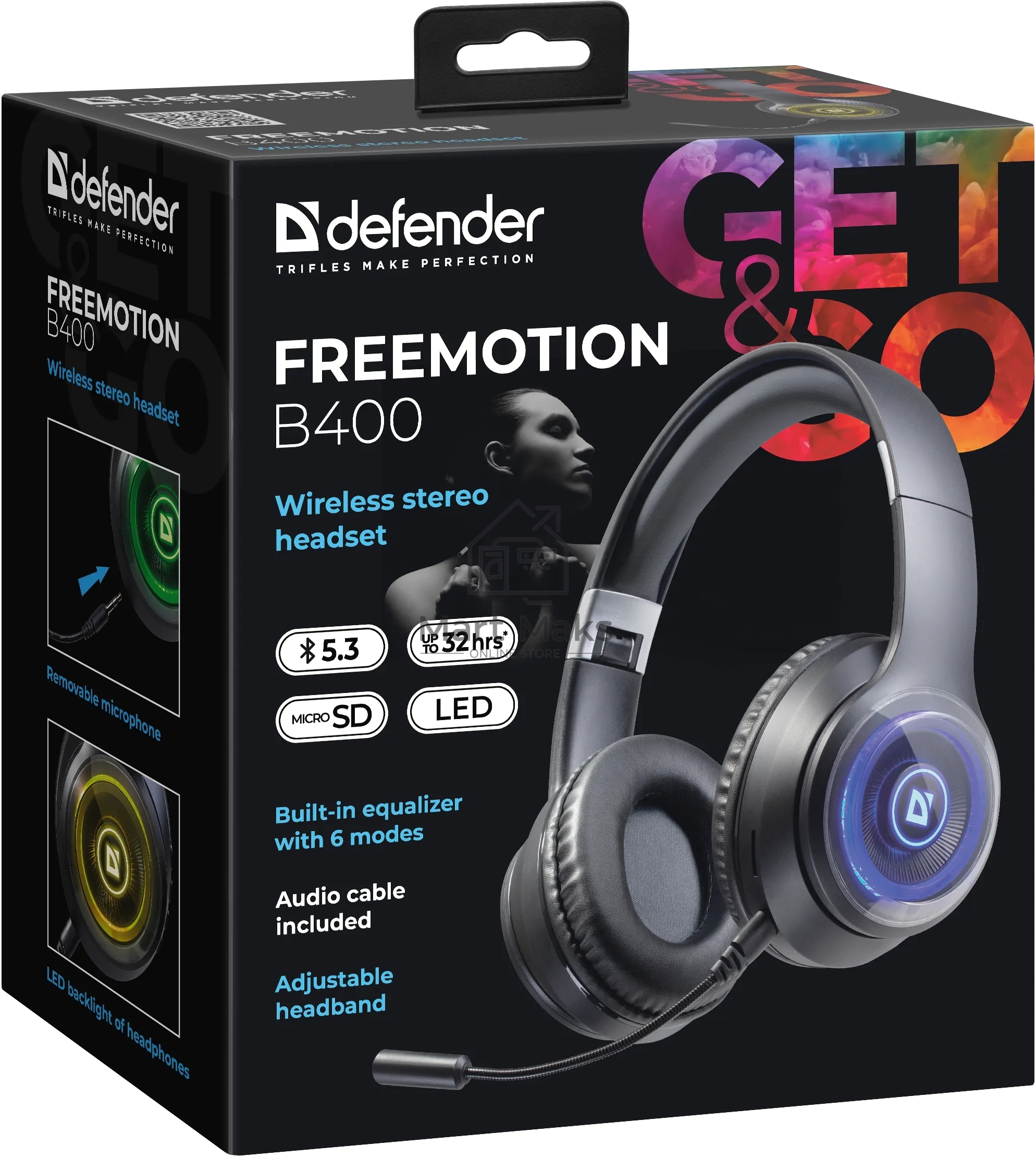 Гарнитура Defender Wireless FREEMOTION B400 черный