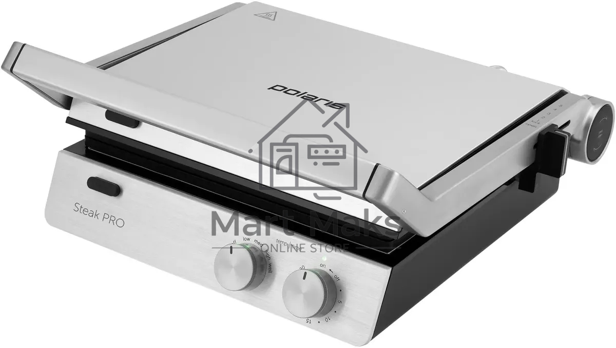 Электрогриль Polaris PGP2803 2000Вт Серебряный