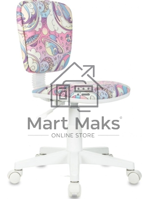 Кресло детское Бюрократ CH-W204NX мультиколор луна розовая крестов. пластик пластик белый