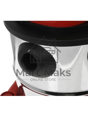 Пылесос строительный электрический ELITECH ДМ ПС 020 (E1302.003.00) (204040) красный, 195/1200 Вт, уборка сухая/сбор воды, пылесборник мешок/контейнер, 20 л