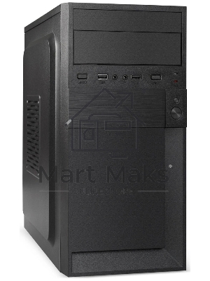 Компьютерный корпус Minitower ExeGate BAA-105-01-UNS500 (mATX, БП UNS500 с вент. 12см, 2*USB, аудио, черный)