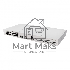 Коммутатор MikroTik CRS418-8P-8G-2S+RM, 17×1 Гбит/с (8×PoE) + 2×10 Гбит/с SFP+, управляемый
