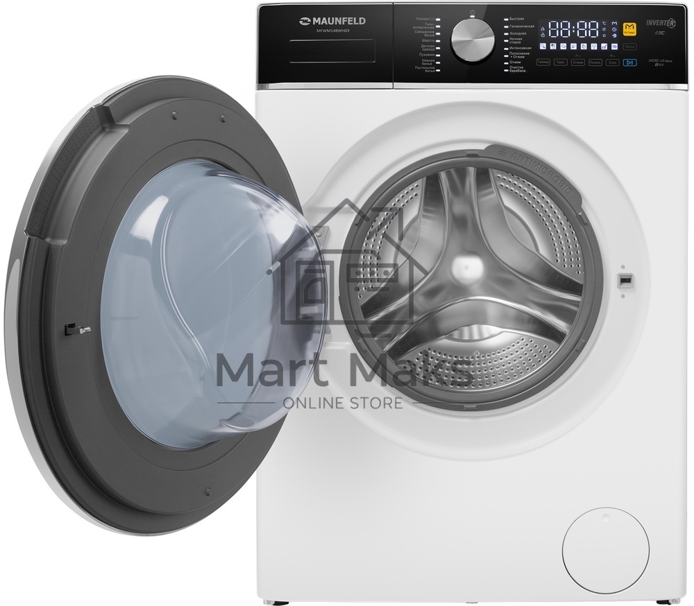 Стиральная машина Maunfeld MFWM148WH03 белый, загрузка фронтальная 8 кг, 1400 об/мин., класс: А+++