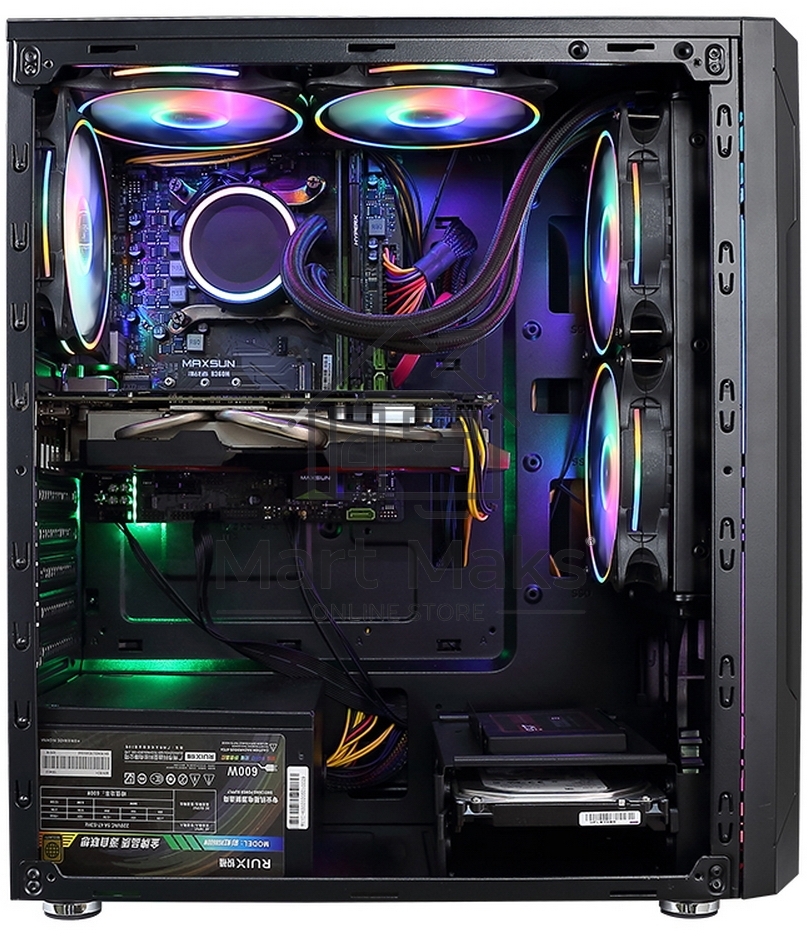 Компьютерный корпус ALSEYE Auro 3.0-B Mini-ITX/Micro ATX/ATX, USB2.0*2+HD Audio+USB3.0*1, 