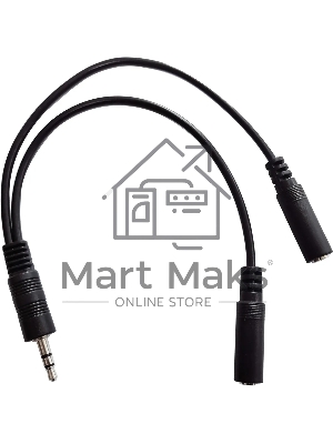 Адаптер аудио Buro 2xJack 3.5 (f)/Jack 3.5 (m) 0.2м. черный