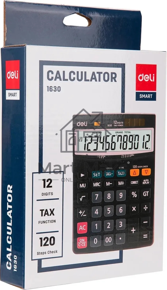 Калькулятор настольный Deli Core E1630 черный 12-разр.