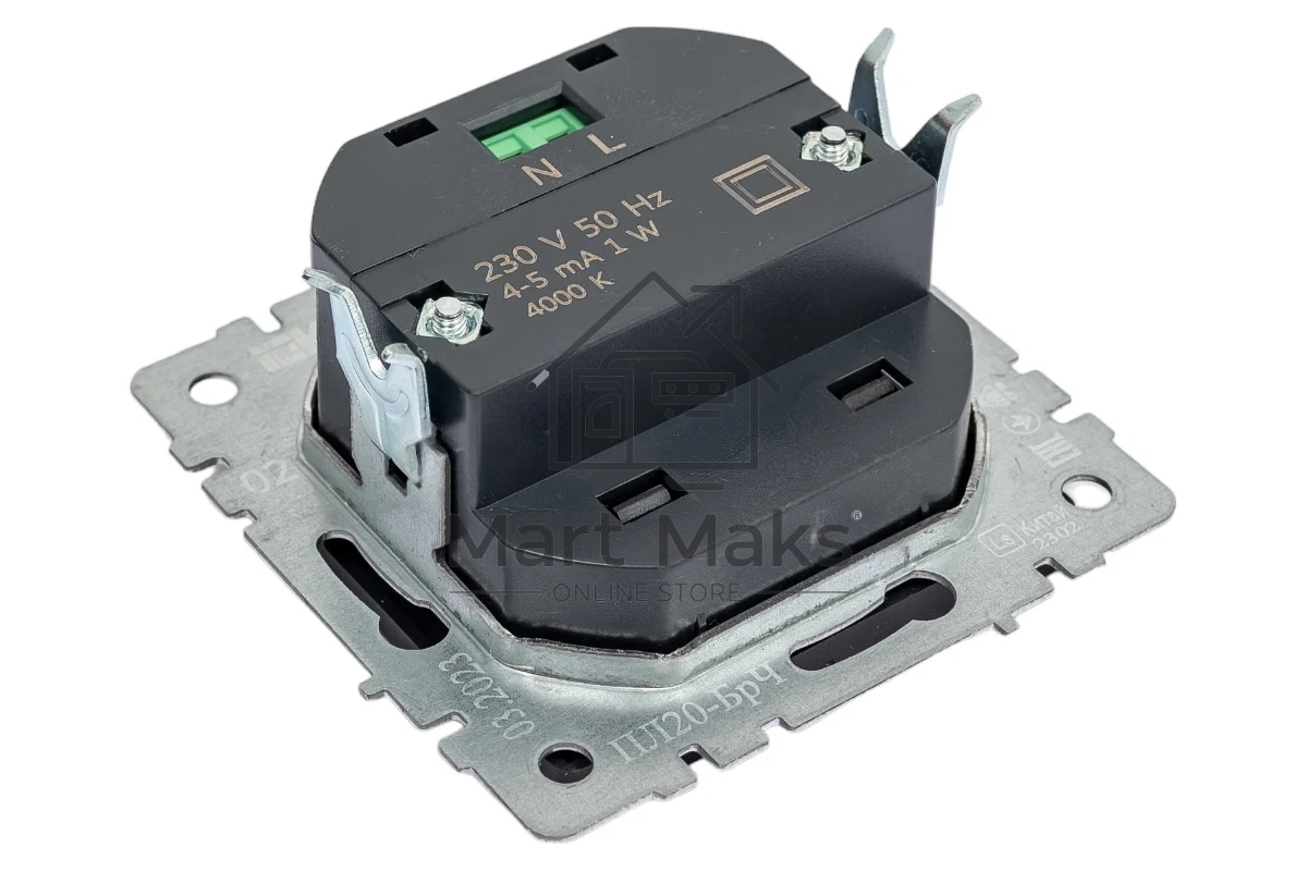 Подсветка светодиодная встраиваемая IEK BRITE ПЛ20-БрЧ (BR-FL20-K02) черный