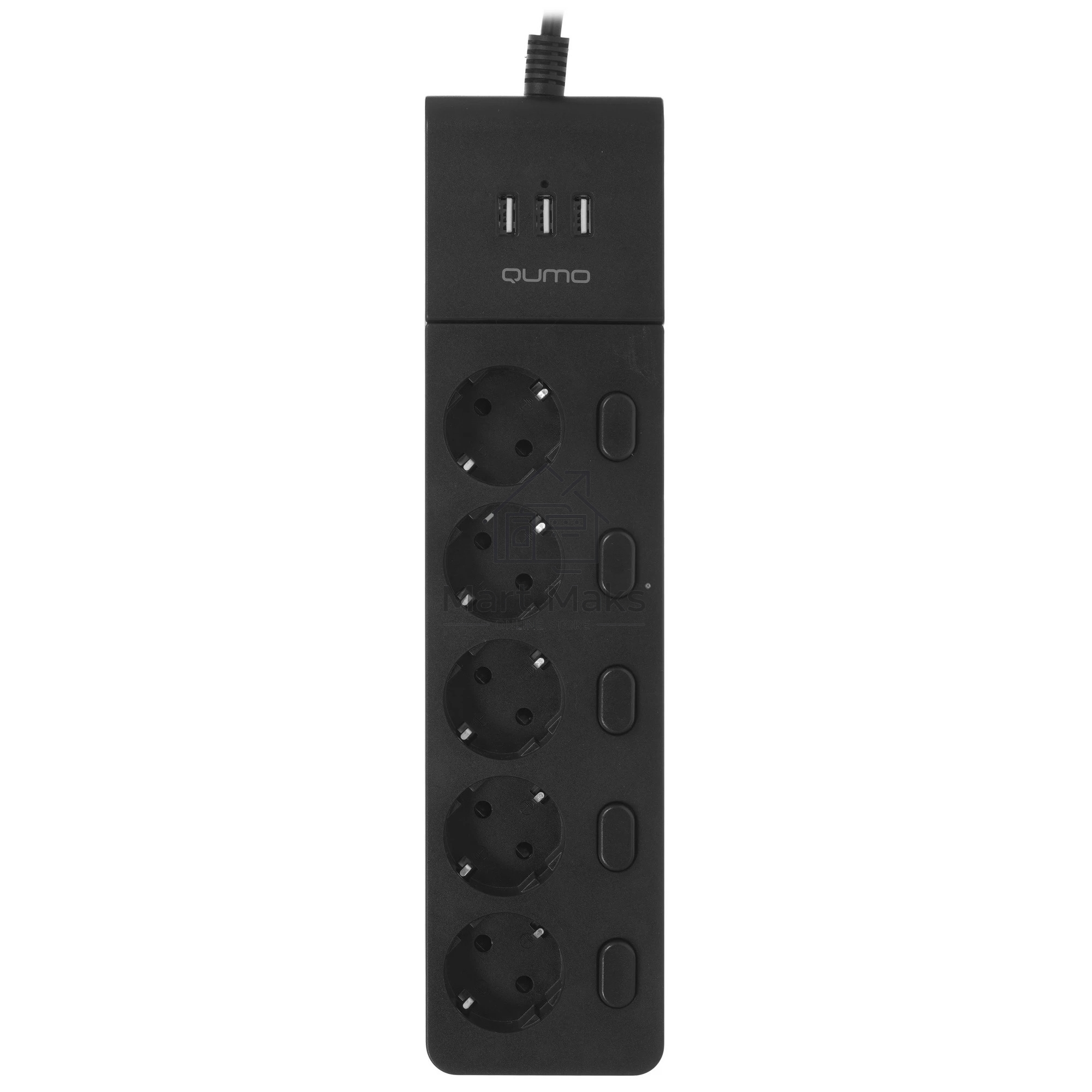 Сетевой фильтр QUMO Power Bar PRO 6SP4U (P-0006), черный