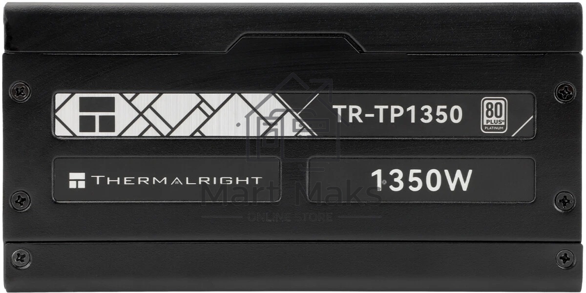 Блок питания Thermalright, 1350W 80+ Platinum (ATX, 3.0, PCIe 5.0, Full modular, 1x24(20+4)pin 600mm, 2xCPU 8(4+4)pin, 2xPCIe*2 8(6+2)pin, 2x12VHPWR PCIe 5.0 12+4pin 600mm, 6xSATA, 5xMOLEX4pin, Active, 120x120mm, 170x150x86mm, OPP, OVP, OTP, OCP, SCP, bla