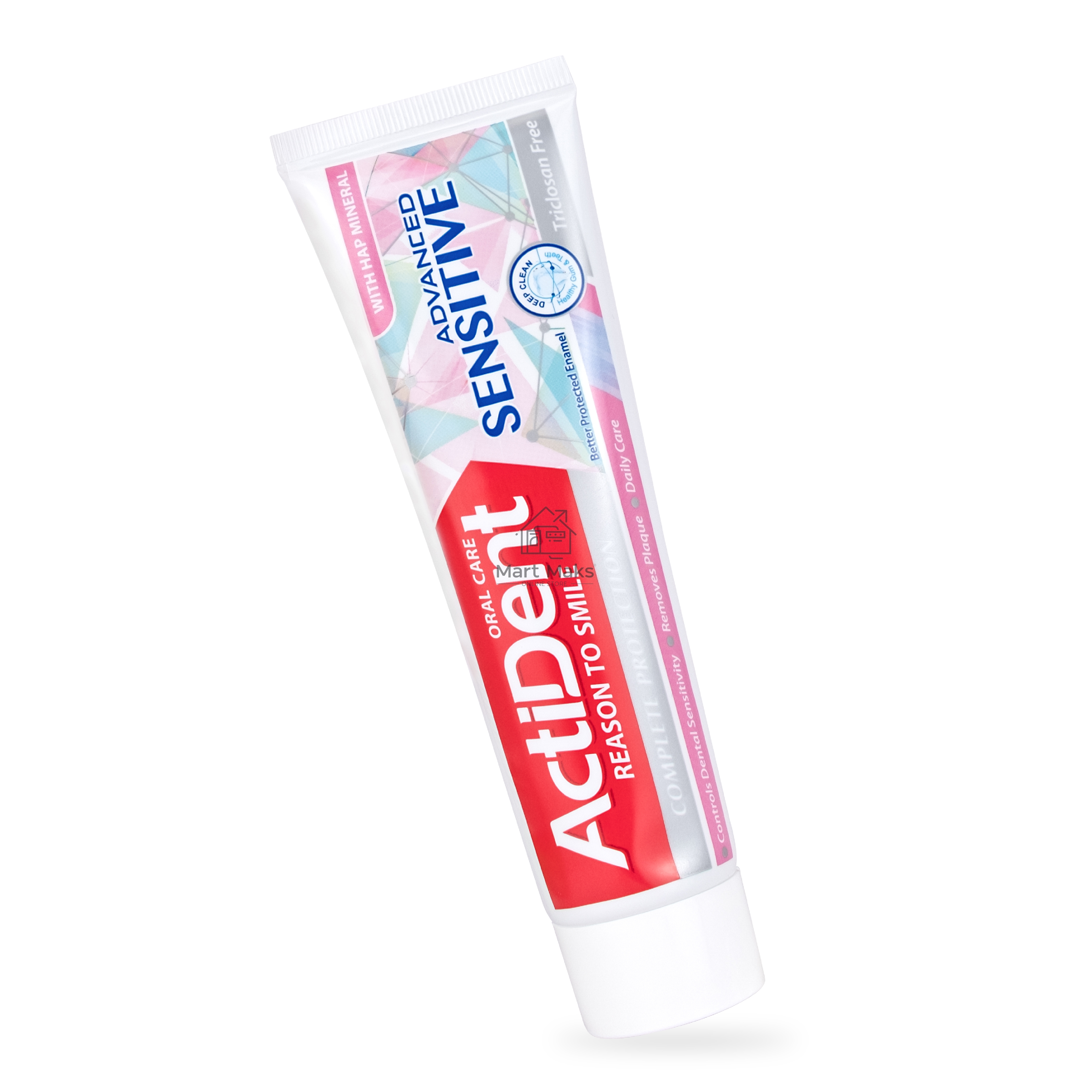 Зубная паста Active ACTIDENT Для чувствительных зубов и десен Sensetive, без парабенов, 130 г (512901003)