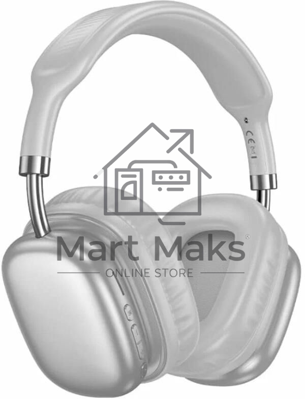 Беспроводные/проводные наушники Hoco W52 серебристый, накладные, Bluetooth + проводной, складная конструкция, до 12 ч.