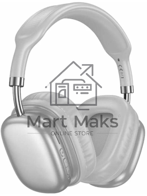 Беспроводные/проводные наушники Hoco W52 серебристый, накладные, Bluetooth + проводной, складная конструкция, до 12 ч.