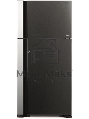 Холодильник Hitachi R-VG660PUC7-1 GGR серый стекло двухкамерный 405/145л морозилка сверху No Frost