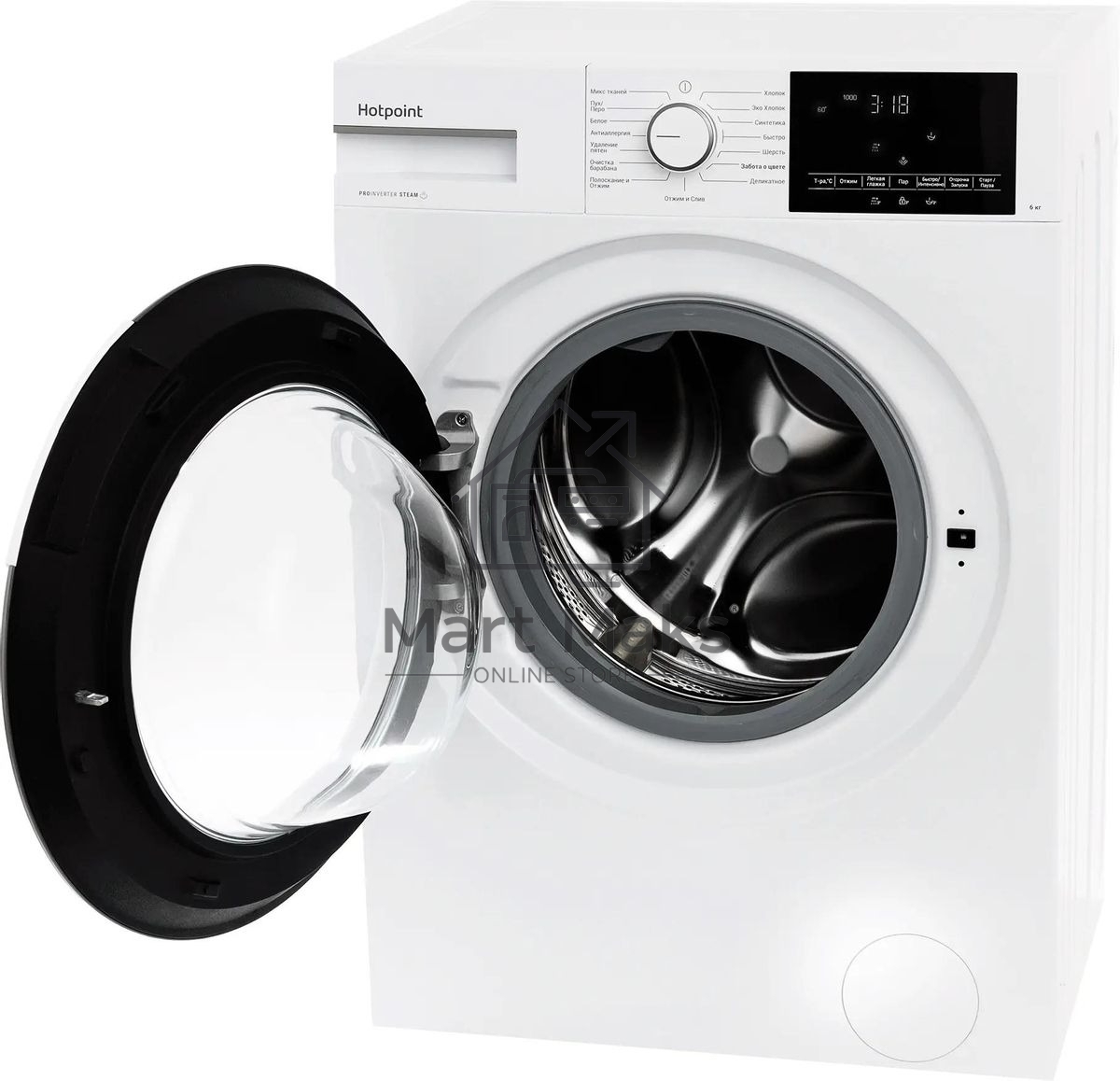Стиральная машина Hotpoint WSH 6090 VWW белый, загрузка фронтальная, 6 кг, 1000 об/мин, класс: А
