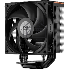 Кулер для процессора PCCooler RT400 Digital BK (230W, 4-pin PWM, LED temp., 152mm, Al/Cu, 4x6mm, 1x120мм, 73.32CFM, 34.9dBA, 2200RPM, S: 1851/1700/1200/115X, AM5/AM4, черный)