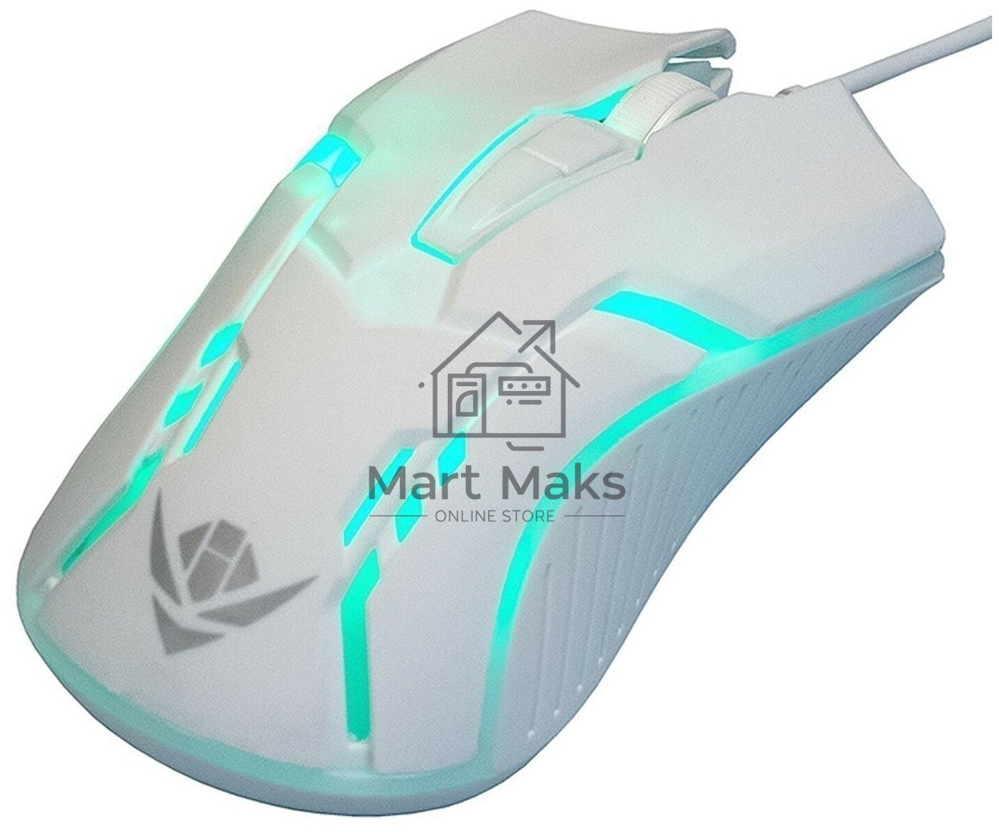 Комплект клавиатура+мышь Nakatomi KMG-2305U проводной, USB, 1600 DPI, белый