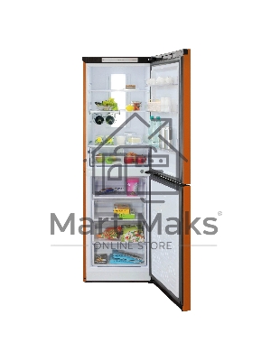 Холодильник Бирюса Б-T940NF оранжевый двухкамерный 210/130 л морозилка снизу, No Frost