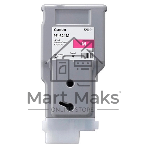 Картридж Canon INK TANK PFI-321 MAGENTA пурпурный (300 мл) для Canon imagePROGRAF TM-250, TM-255, TM-350, TM-355