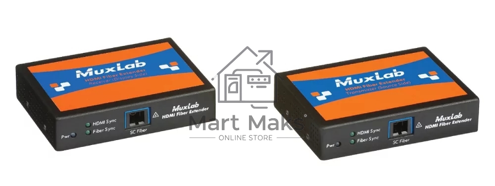 Комплект MuxLab 500460 приемник и передатчик HDMI /RS232, 4K/30 до 300м по оптоволоконному кабелю