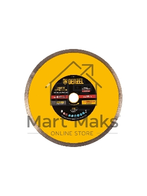 Диск алмазный отрезной Denzel 230 х 22,2 мм, сплошной, супертонкий, горячий пресс, мокрое резание