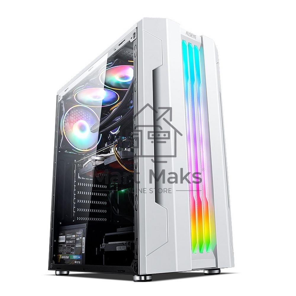 Компьютерный корпус ALSEYE Auro 3.0-W Mini-ITX/Micro ATX/ATX, USB2.0*2+HD Audio+USB3.0*1, 