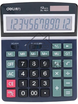 Калькулятор настольный Deli E1631 черный 12-разр.