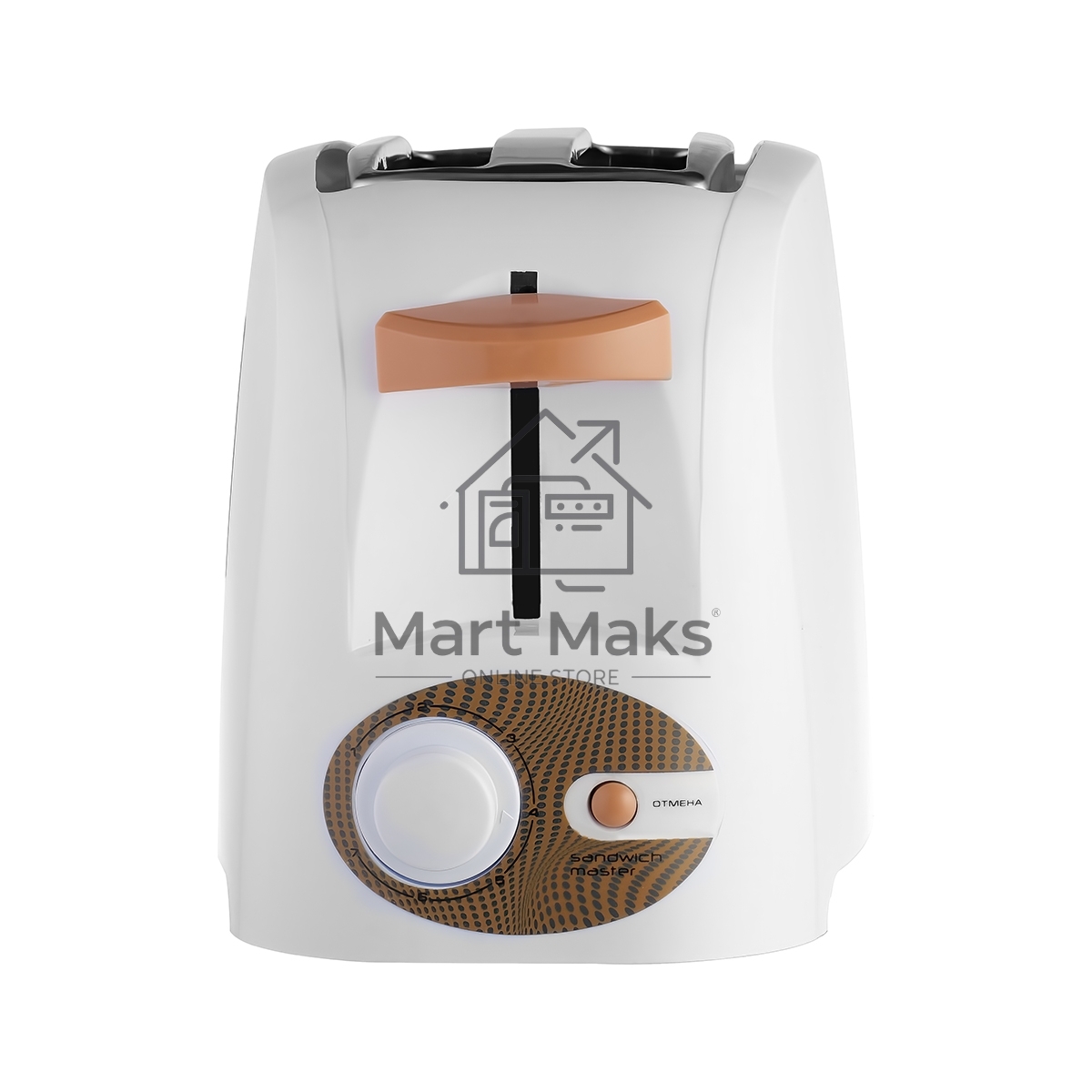 Тостер Centek CT-1420 (белый) 750 Вт, 7 уровней мощности, теплоизолированный корпус, функция отмены