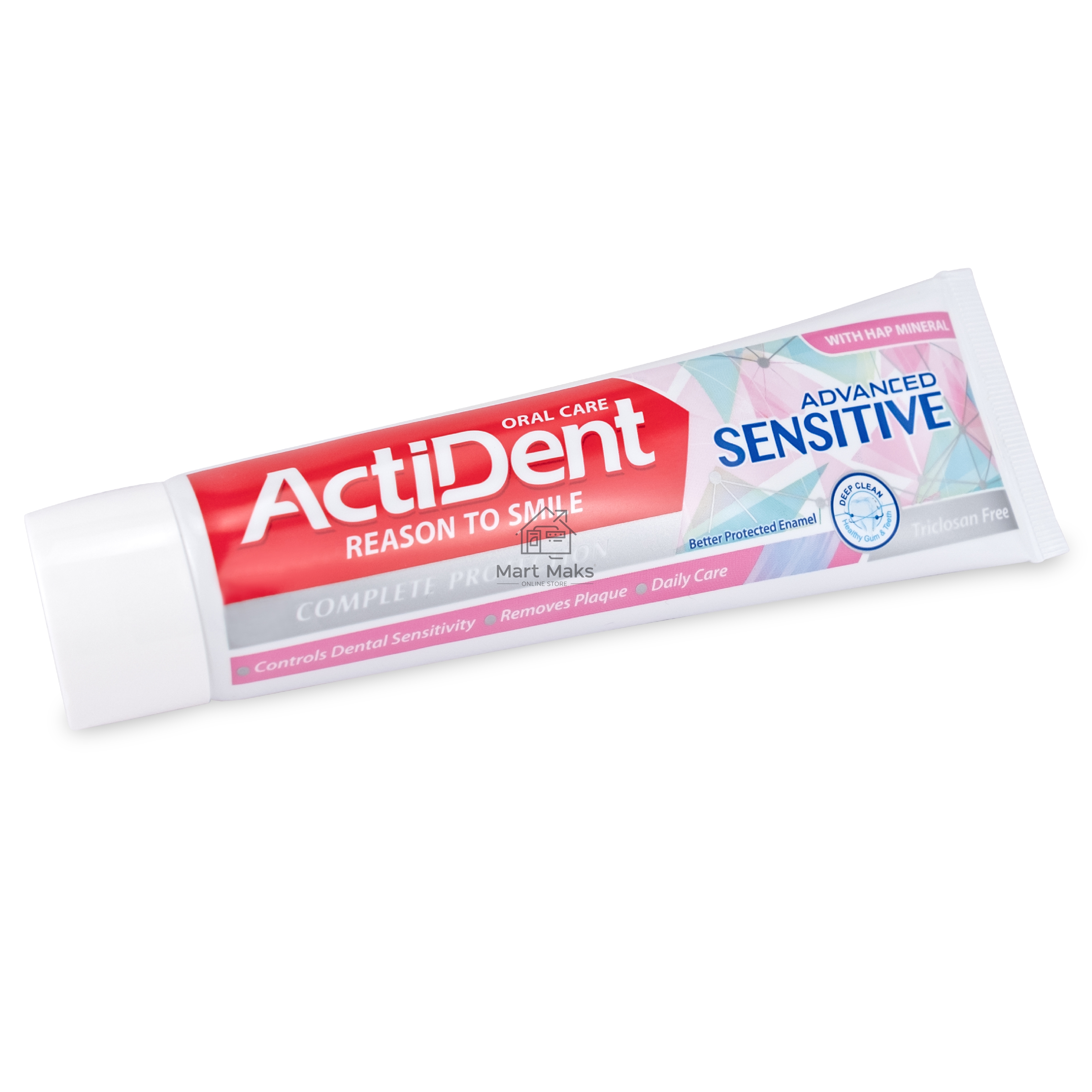 Зубная паста Active ACTIDENT Для чувствительных зубов и десен Sensetive, без парабенов, 130 г (512901003)