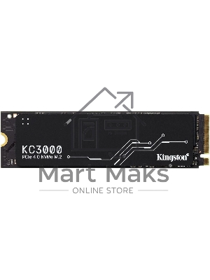 Накопитель SSD Kingston 512Gb M.2 KC3000 <SKC3000S/512G> (PCI-E 4.0 x4, up to 7000/3900Mbs, 3D TLC, NVMe, 400TbW, Phison E18, 22х80мм, LP heatsink)
