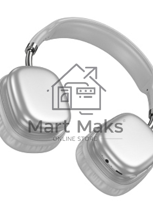 Беспроводные/проводные наушники Hoco W52 серебристый, накладные, Bluetooth + проводной, складная конструкция, до 12 ч.