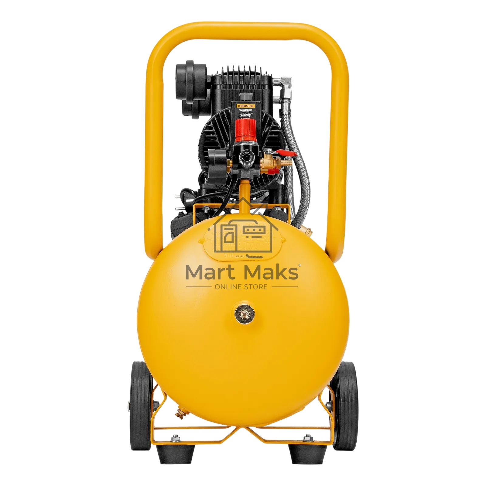 Компрессор безмасляный малошумный Denzel DLP-1500/50, 1,5 кВт, 50 л, 2850 об/мин, 250 л/мин