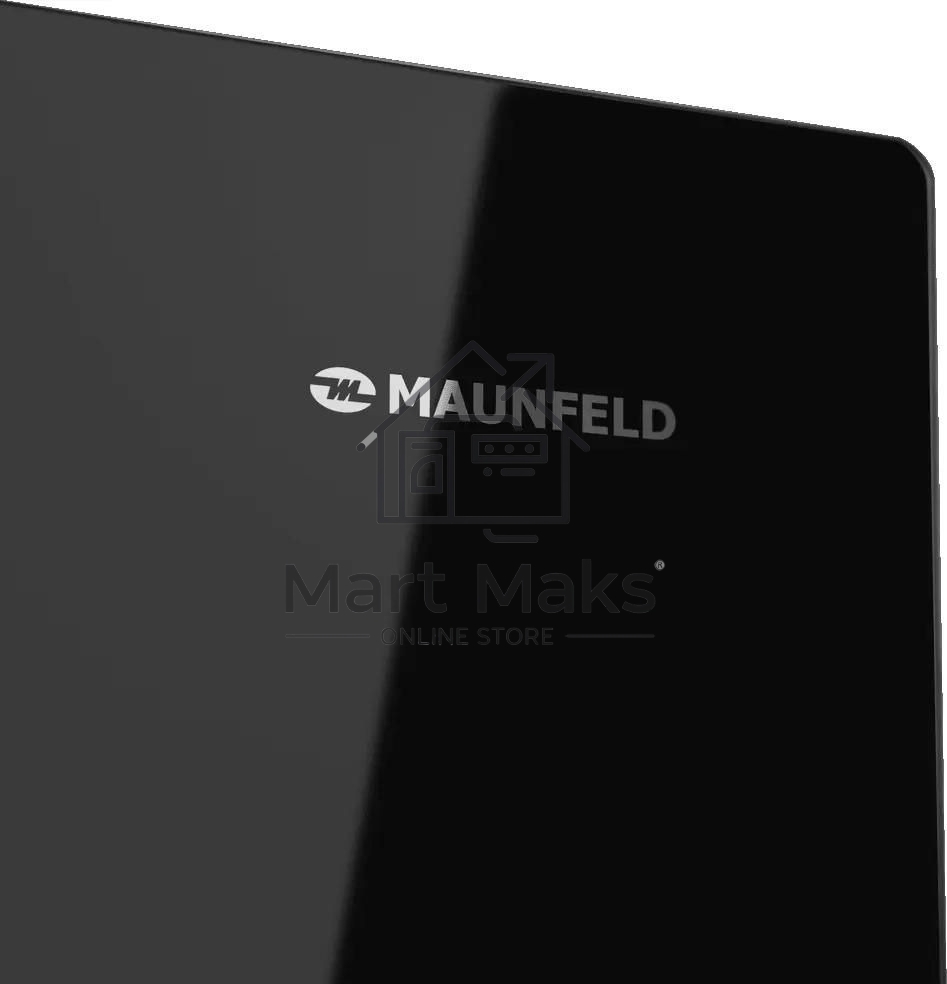 Холодильник Maunfeld MFF181NFB черный глянцевый, трехкамерный, 333/164л, морозилка сбоку, No Frost, Side by Side