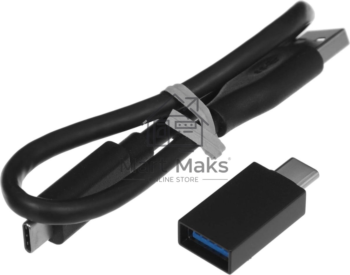 Внешний SSD Kingston XS1000, 1TB, USB 3.2 Gen 2 Type-C, R/W 1050/1000, черный