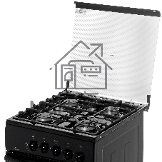 Плита Газовая Flama FG 24022 B коричневый (стеклянная крышка) реш.чугун