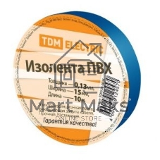 Изолента ПВХ синяя 15мм 10м TDM