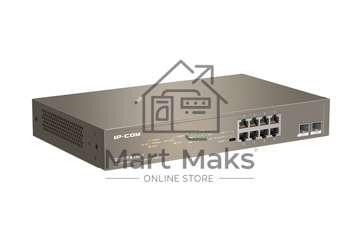Неуправляемый коммутатор IP-COM G1110P-8-150W Ethernet 8GE+2SFP С 8-Портовым PoE