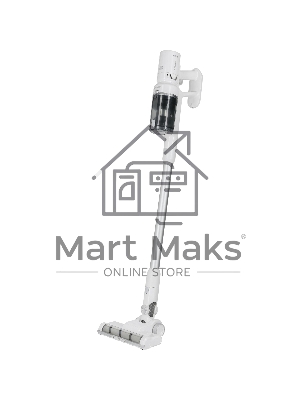 Пылесос вертикальный Nordfrost V 400 белый, питание от сети, 220 Вт, уборка сухая, пылесборник 0.5 л, работа от АКБ max 60 мин