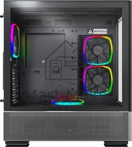 Компьютерный корпус Montech SKY TWO черный без БП ATX 3x140mm 2xUSB3.0 1xUSB3.1 audio bott PSU