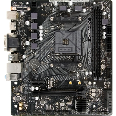 Материнская плата ASRock A520M-HDV, AMD A520, 2x1x M.2 , 1x PCI-E x16, 1x PCI-E x1, 1x D-Sub есть, 1x HDMI есть, 1x DVI есть, 1x DP нет, 1x 1Gb LAN Wi-Fi нет, BT нет, 2x USB 2.0, 2x USB 3.2 Gen1, 7.1, microATX